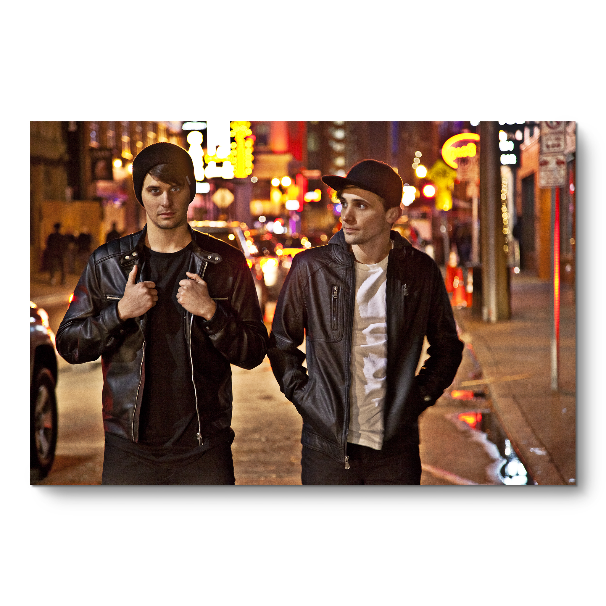 11" x 17" poster print featuring Winona Avenue in a city street at night.